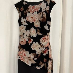 Black & Floral Enfocus Studio Dress Size 4